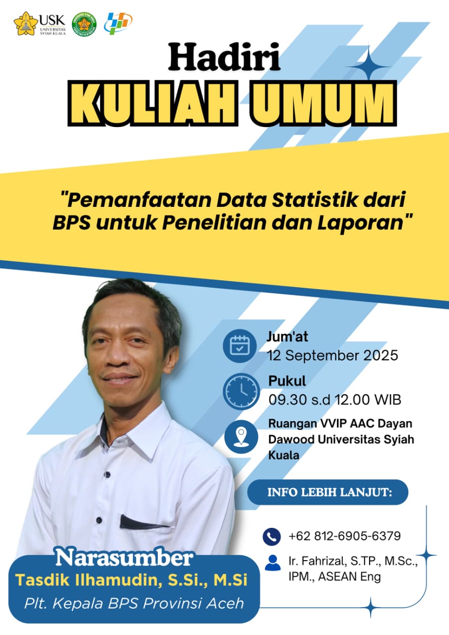 Kuliah Umum: Pemanfaatan Data Statistik dari BPS untuk Penelitian dan Laporan